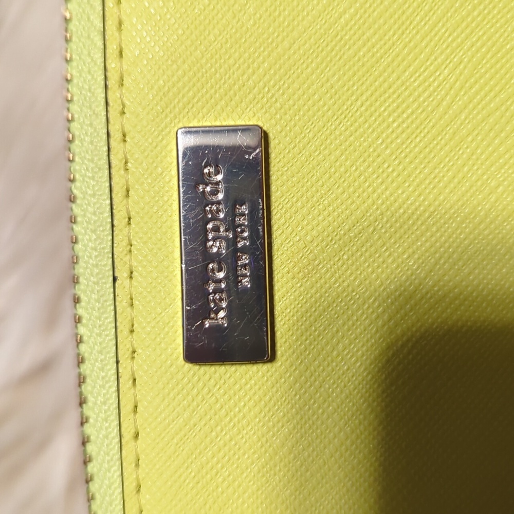 Kate Spade bright yellow zip around wallet - Picture 2 of 7